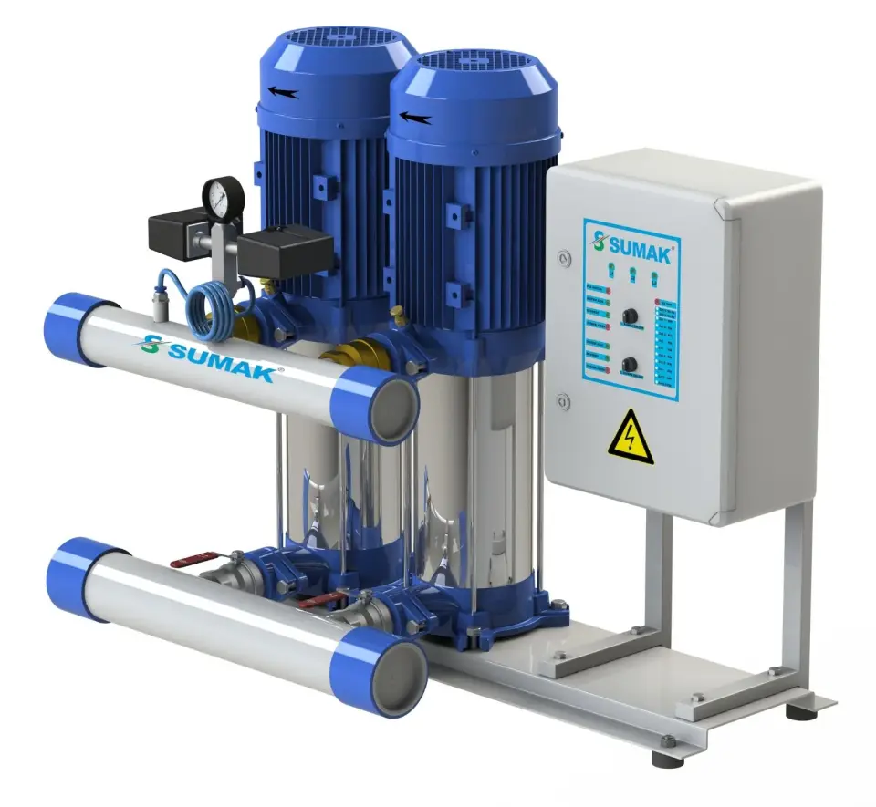 Sumak POMPA  SHT12B 400/7 - 2x4 HP İki Pompalı Hidrofor 14Kat/80Daire