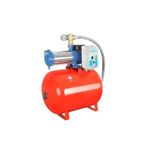 Sumak SYMH6-150/8 Yatay Kademeli Bina Hidroforu 100 Lt Tanklı 9 Kat 20 Daire 220 Volt 1.5 Hp