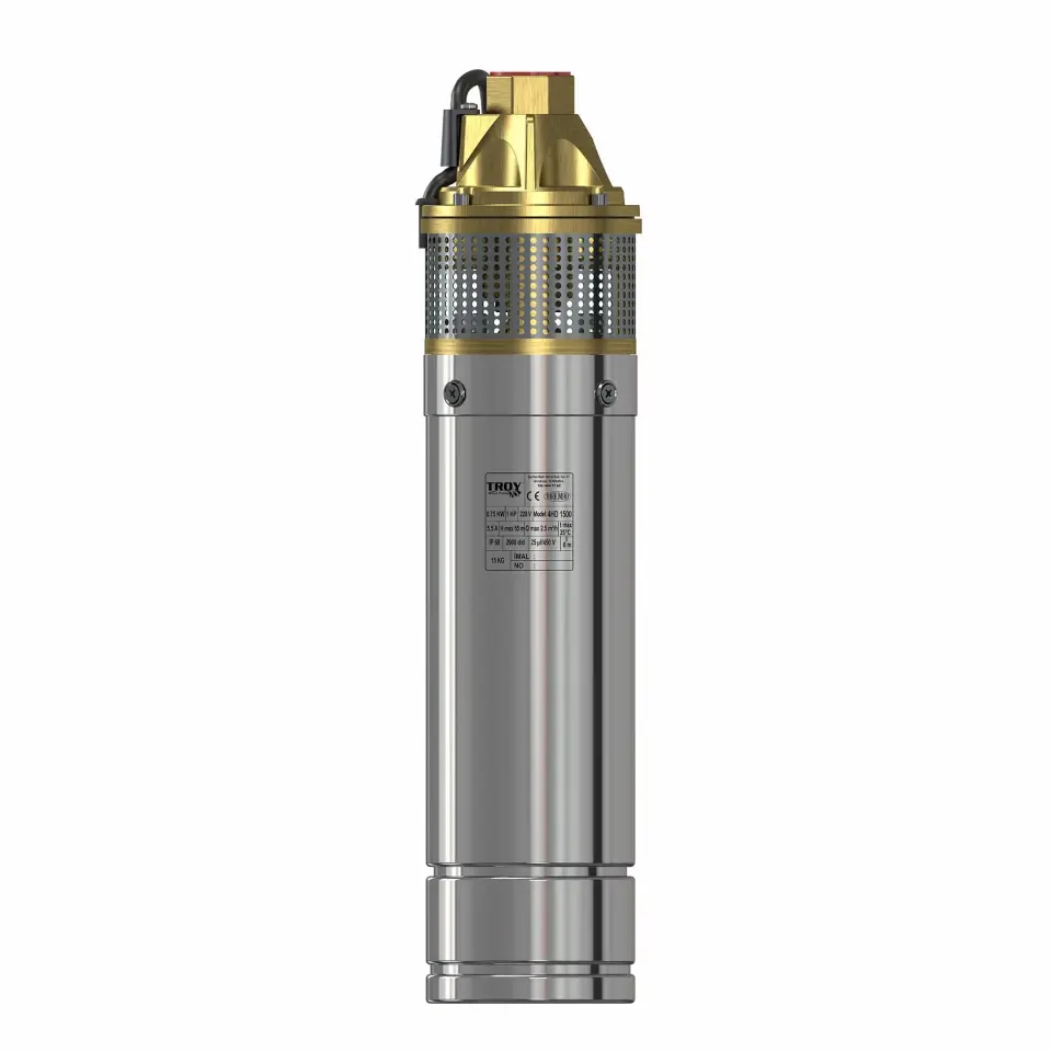Troy 4HD 1500 4 inch Paslanmaz Dalgıç Pompa Monofaze (220V) 750 Watt